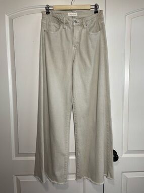 RISEN Jeans Tummy Control Wide Leg Palazzo Jeans-Almond 7/28